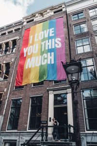 flag, pride, amsterdam, house